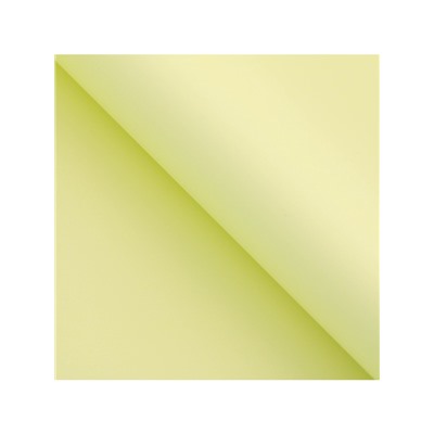 Плёнка для цветов упаковочная пудровая двухсторонняя «Салатовый+жёлтый», 50 мкм, 0.5×10 м