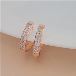 Серьги палочки ювелирная бижутерия коллекция "Дубай", покрытие позолота, вставка: фианиты, цвет: прозрачный, арт.213.578