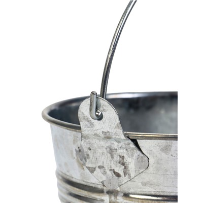 Декоративное кашпо для цветов «Ведёрко альма», 500 мл, d=10 см, h=9.4 см, металлическое