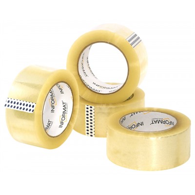 Клейкая лента 48 мм х 117 м прозрачная 43 мкм T48117-03 inФОРМАТ