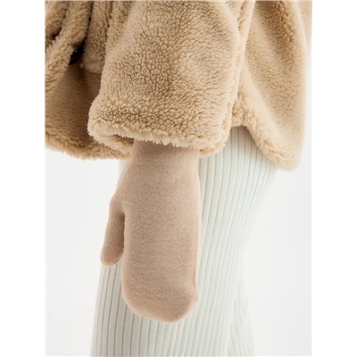 Варежки женские MINAKU «Мягкость», размер 23 см, бежевые