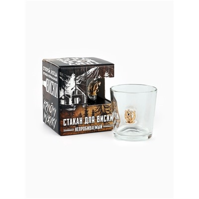 Стакан для виски непробиваемый «Крутому мужику», 250 мл