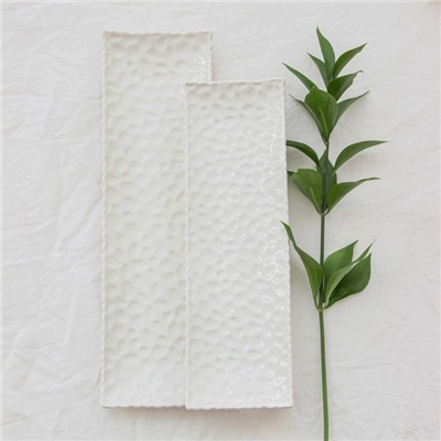 Блюдо сервировочное «Воздушность», 30.5×9.5 см, керамика, белое