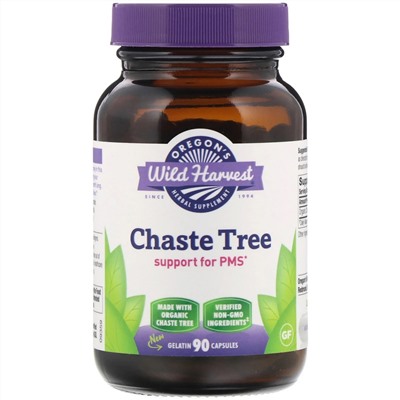 Oregon's Wild Harvest, Chaste Tree, 90 Gelatin Capsules