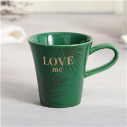 Чайная пара из керамики Love me: кружка 100 мл, блюдце 15×14 см
