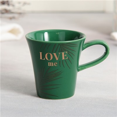 Чайная пара из керамики Love me: кружка 100 мл, блюдце 15×14 см