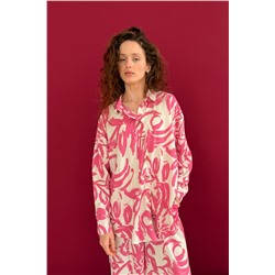 Брюки  СЕТ001Б/02/Молочный, розовый