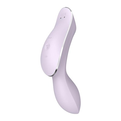 Сиреневый вибромассажер с вакуумной стимуляцией Curvy Trinity 2