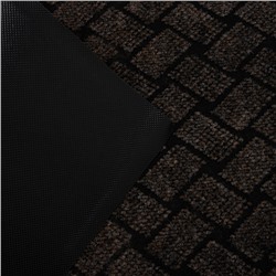 Коврик придверный влаговпитывающий «Крафт», 50×80 см, коричневый МИКС