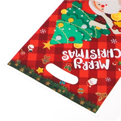 Пакет подарочный новогодний, из жемчужной пленки, «Подарки в дом», 17×25±1 см