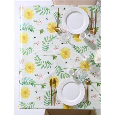 Скатерть «Доляна» Yellow flowers, размер 145×220 см