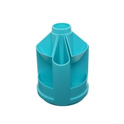 Набор настольный на вращающейся подставке 5 предметов, ErichKrause Mini Desk, Pastel Mint, пластиковый, мятный