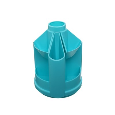 Набор настольный на вращающейся подставке 5 предметов, ErichKrause Mini Desk, Pastel Mint, пластиковый, мятный