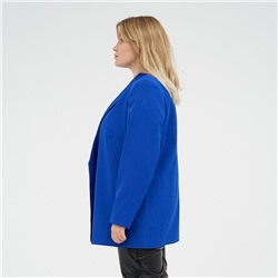 Пиджак женский с поясом MIST plus-size, размер 58, синий