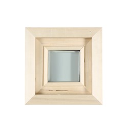Деревянное окно для бани, 30×30 см, стеклопакет