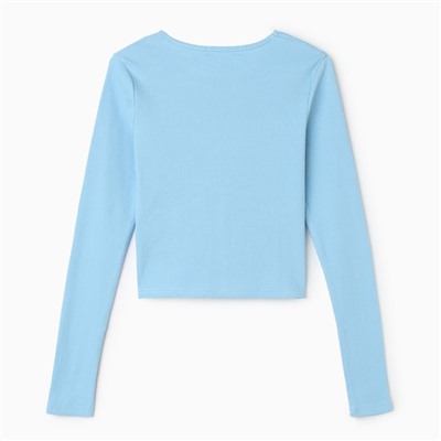 Лонгслив женский, голубой, размер 42-46