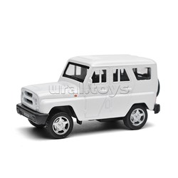 Машина металл UAZ Хантер длина 10,5 см, (белый) инерц.