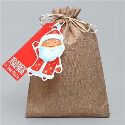 Мешочек подарочный новогодний «С праздником!», 20×30 см ± 1.5 см