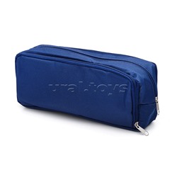 Пенал-косметичка "Teddy" 21,5x8x5 см, прямоугольный для 75 предметов, на молнии, черный