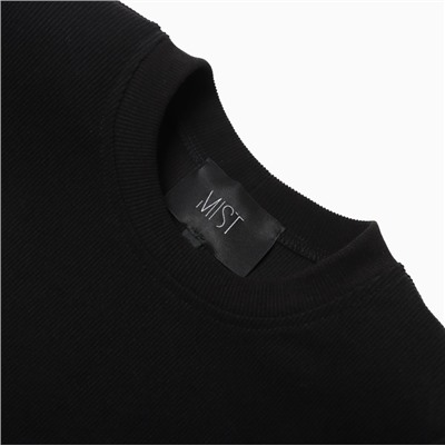 Платье с разрезами на талии миди женское MIST, размер 46, чёрное