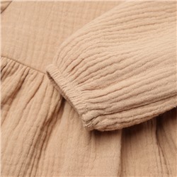 Платье для девочки с воротничком «Крошка Я. Муслин», рост 92-98 см, бежевое