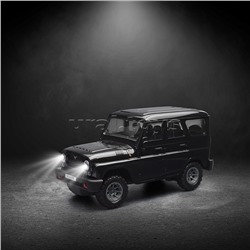 Машина UAZ Hunter 30 см, р/у (свет, черный) в коробке