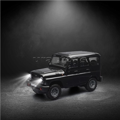 Машина UAZ Hunter 30 см, р/у (свет, черный) в коробке