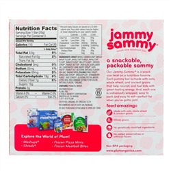 Plum Organics, Органические батончики Jammy Sammy,арахисовая паста и клубника, 5 батончиков по 29 г шт. (1.02 oz)