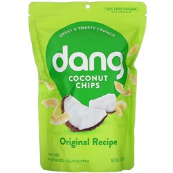 Dang, Кокосовые чипсы, оригинальный рецепт, 90 г (3,17 унции)