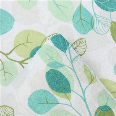 Пододеяльник 1.5-спальный «Экономь и Я. Эвкалипт», 147×210 см, зелёный, бязь