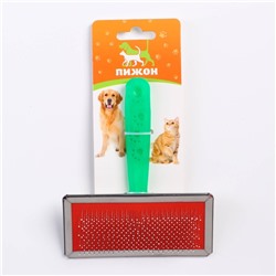 Пуходёрка «Лапки» большая, 12×13 см, с каплями, зелёная