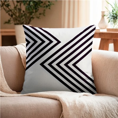 Наволочка декоративная Этель Геометрия «Абстракция» 40×40 см, велюр