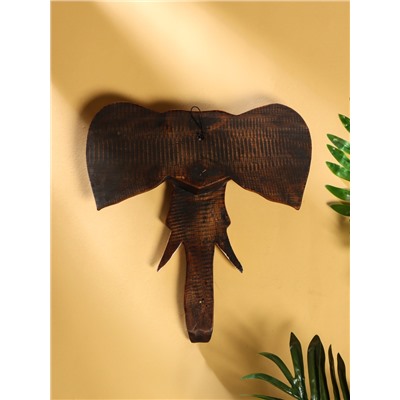 Сувенир интерьерный «Голова слона», 30×4×30 см, дерево