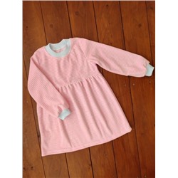 Платье Велюр с длинным рукавом 33054 (Розовый)