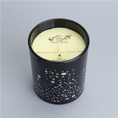 Ароматическая свеча в стакане Silver Spot, ежевика, чёрный стакан