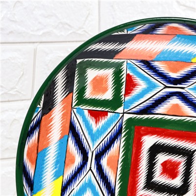 Ляган узбекский Риштанская Керамика «Атлас», d=31 см, разноцветный