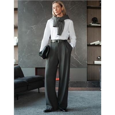 Брюки-палаццо на резинке сзади