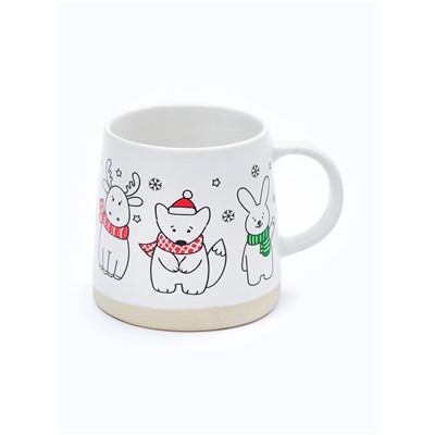 Кружка новогодняя керамическая «Уютных праздников», 360 мл, ручная работа