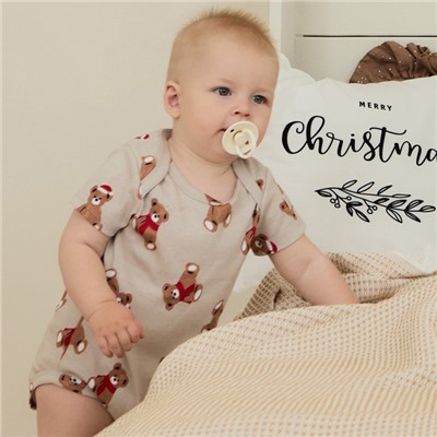 Боди детское «Крошка Я. Новогодние медвежата», рост 62-68 см