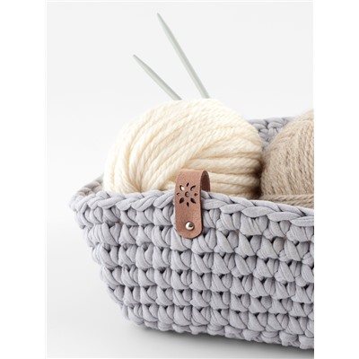 Бирка с кнопкой «Цветочек» TEIRA, 8×1.5 см, 10 шт., коричневая