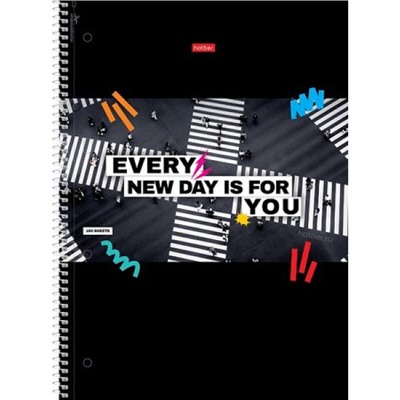 Тетрадь А4 160л клетка на спирали твердая обложка "Шаг вперед" 4 цв. разделителя, многоуровневая перфорация (088339) 32178 Хатбер