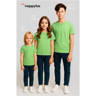 Детская однотонная футболка Happyfox