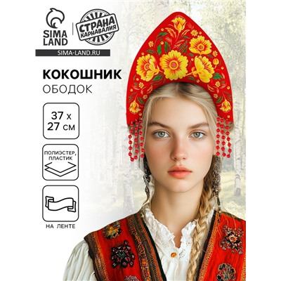 Ободок кокошник «Красна девица»