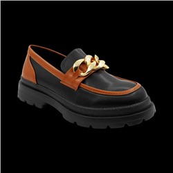 Лоферы 3202 черно коричневый