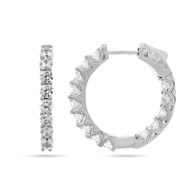 Серьги из серебра куб.циркон., ТЦ-38