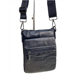 Сумка мужская из натуральной кожи, цвет черный