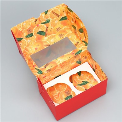 Коробка складная с двусторонним нанесением «Сладкого Нового года» 16×10×10 см