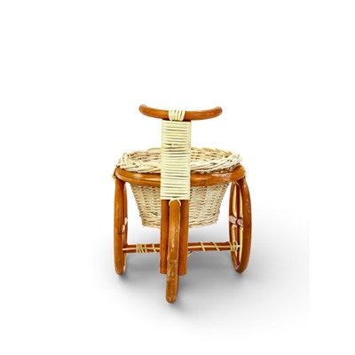 Декоративное кашпо «Велосипед», 31×17×25 см, деревянное, плетёное