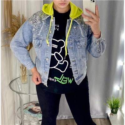 Джинсовка с капюшоном