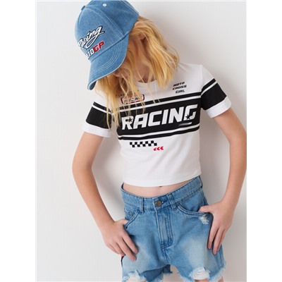 Фуфайка трикотажная для девочек (футболка)